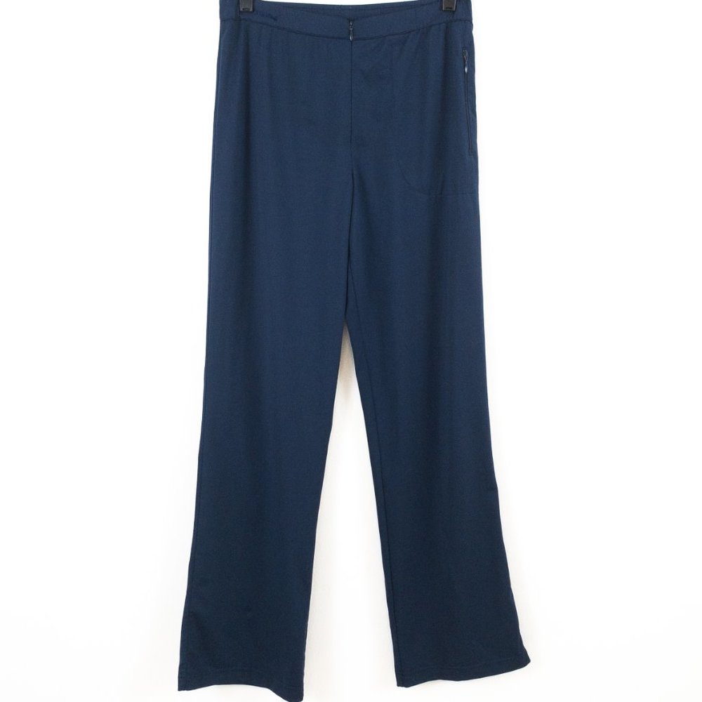 REI Gym Pants M Stretchy Highrise Track Pants Joggers Blue - Picture 13 of 15